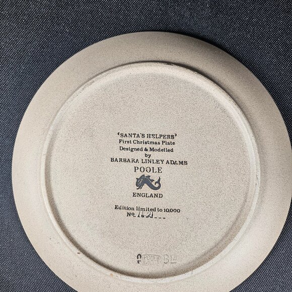 1978 Santa's Helpers Cats First Christmas Collector Plate Poole Pottery England - Picture 6 of 10